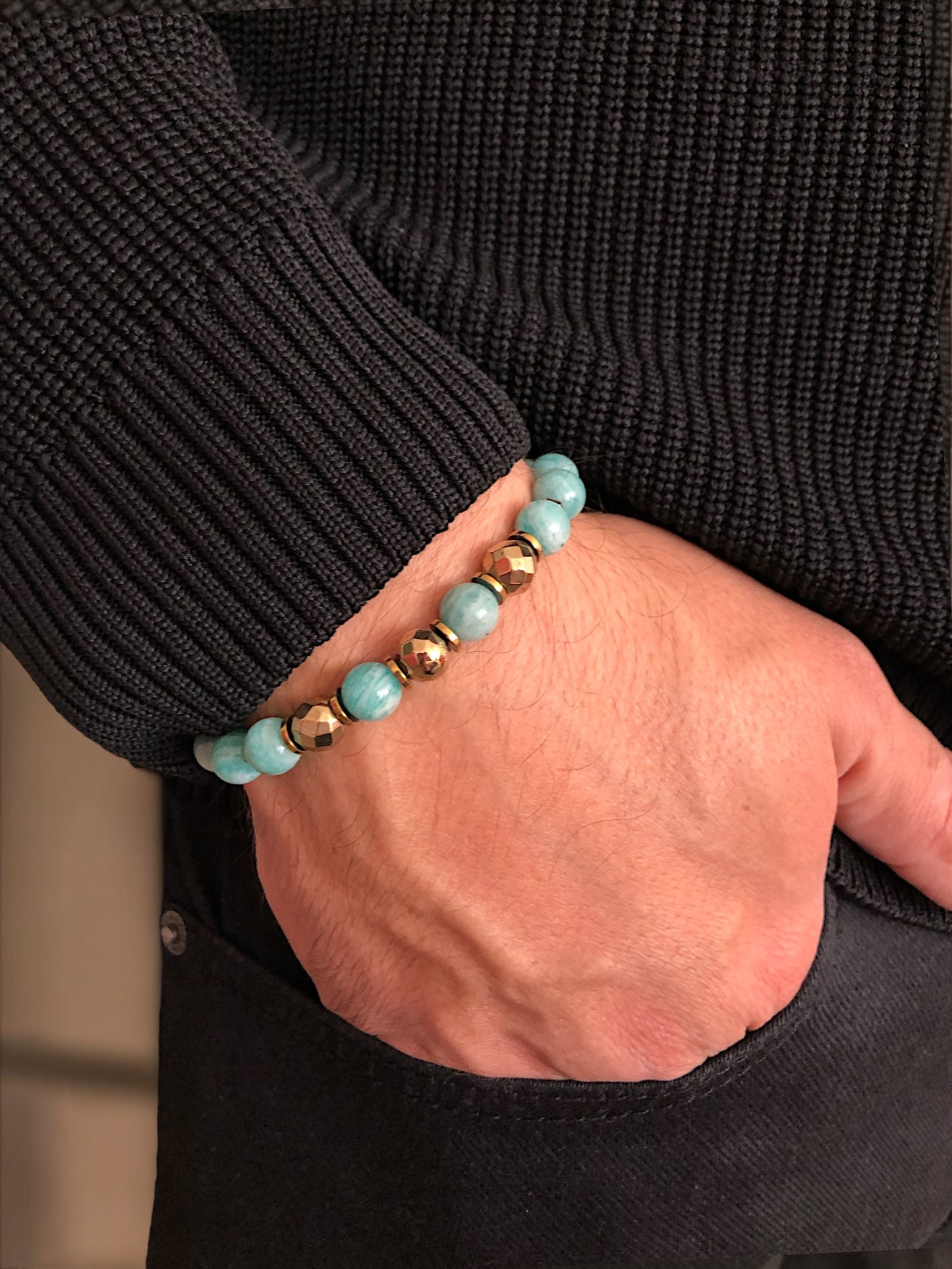 The SPENCER - Amazonite Stone Men’s Bracelet