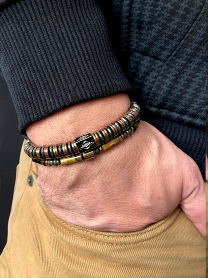 The Imperial - Tiger Eye and Hematite Bracelet for Men