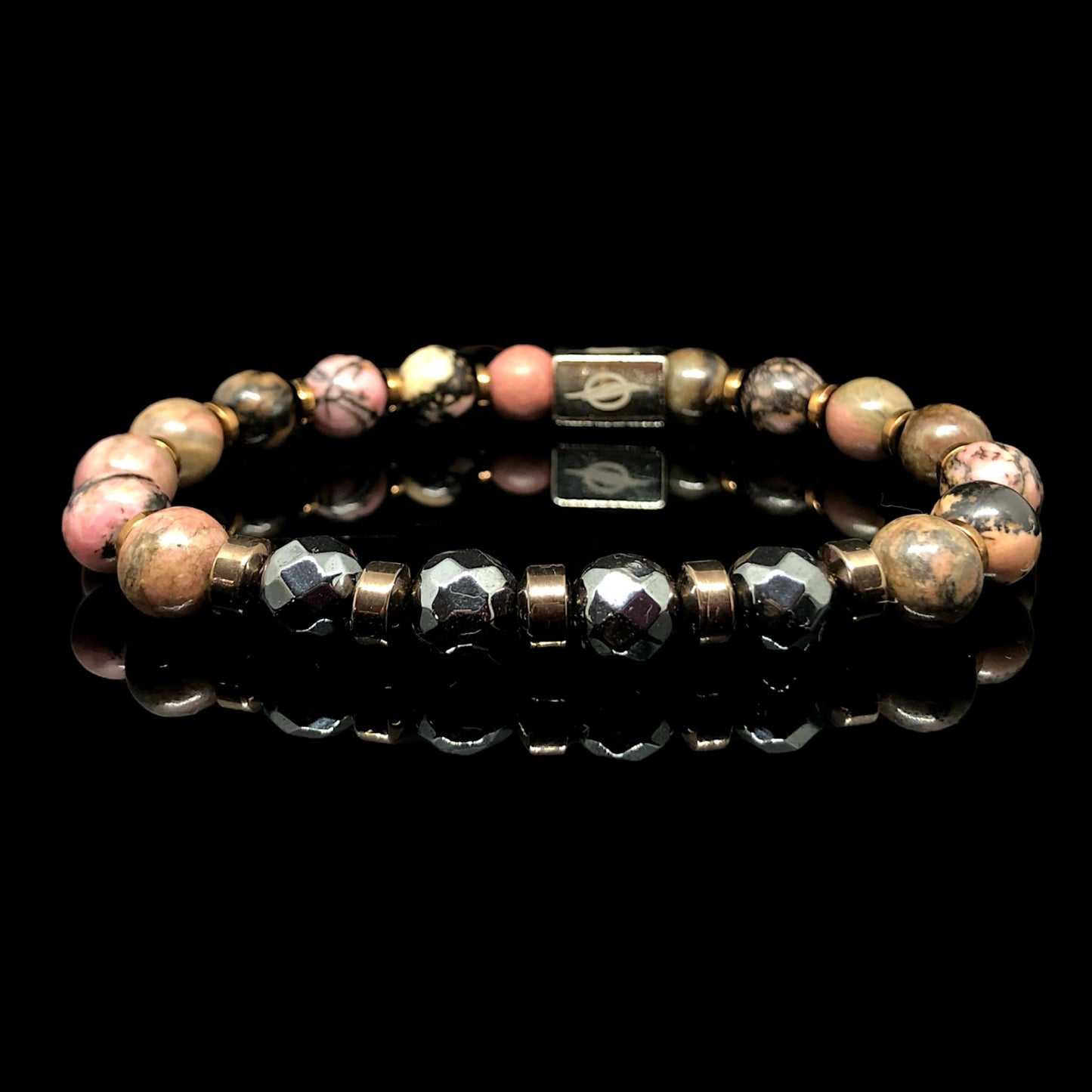 The Astral - Rhodonite and Hematite Men’s Bracelet