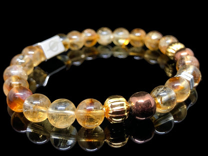 The Bold - Citrine with Hematite Men’s Bracelet