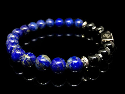 The Noble Man - Lapis Lazuli and Black Onyx Men’s Bracalet