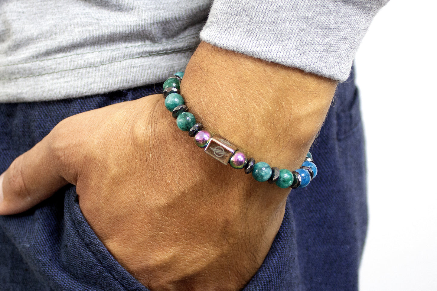 The Optimistic - Apatite Men’s Bracelet