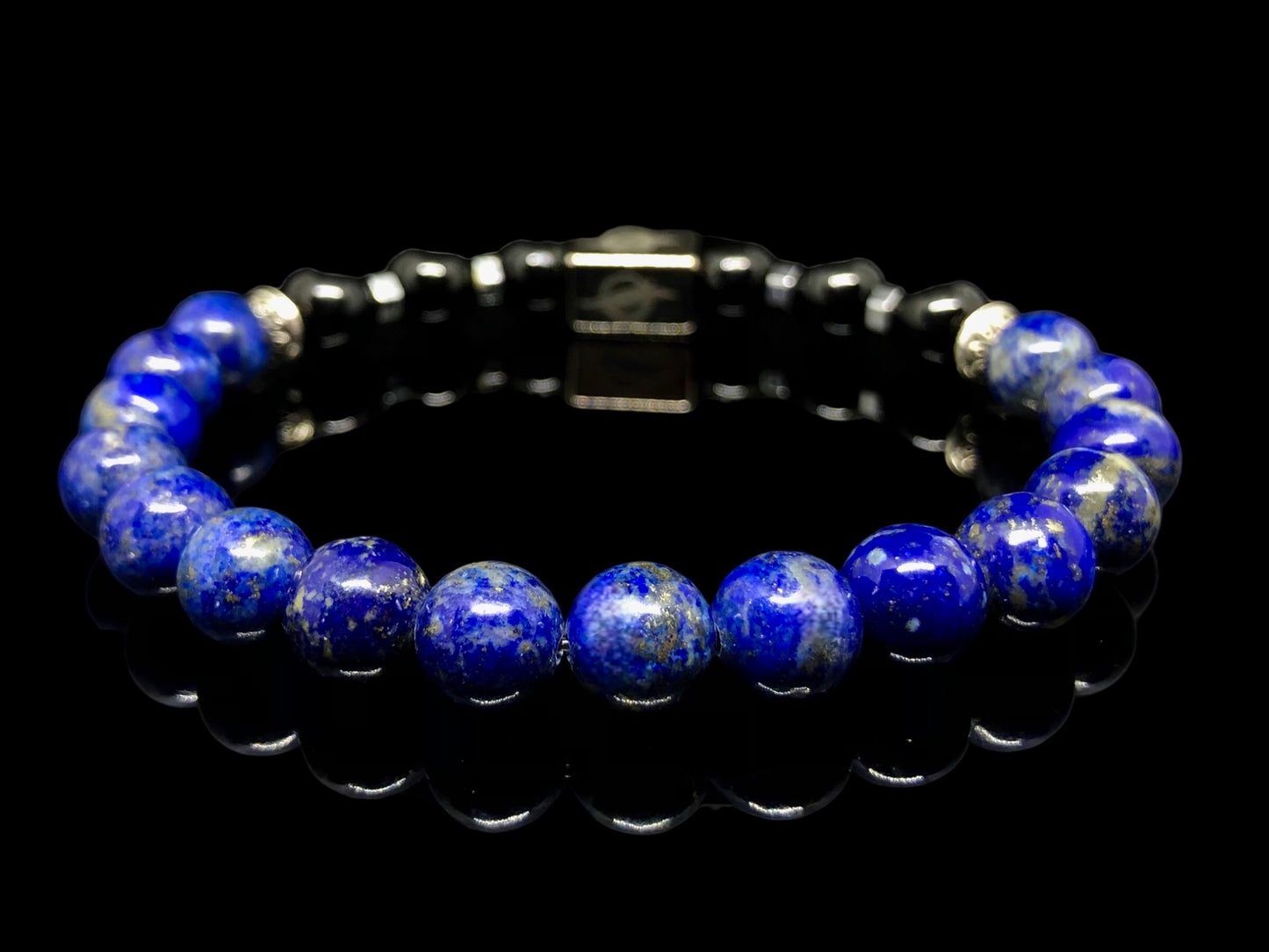 The Noble Man - Lapis Lazuli and Black Onyx Men’s Bracalet