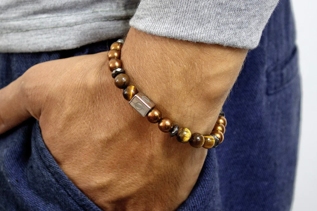 The Confident - Tiger Eye and Hematite Men’s Bracelet