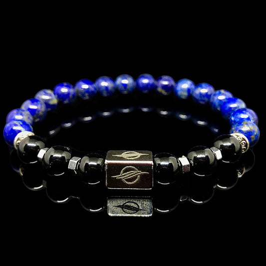 The Noble Man - Lapis Lazuli and Black Onyx Men’s Bracalet