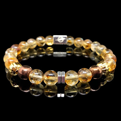 The Bold - Citrine with Hematite Men’s Bracelet