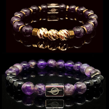 The Amethyst Harmony Couple Bracelet