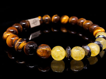 The Gentleman - Tiger Eye and Citrine Men’s Bracelet