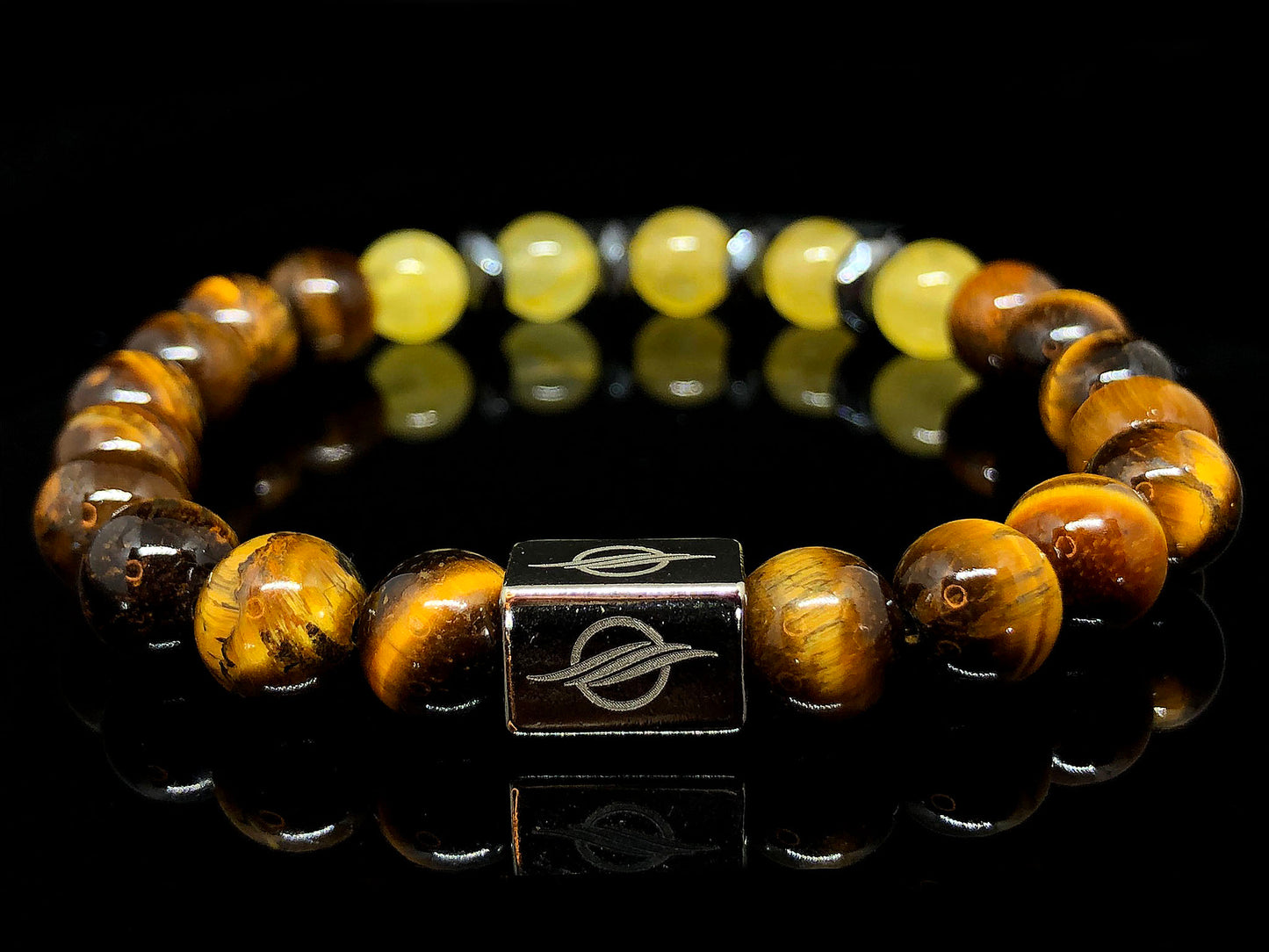 The Gentleman - Tiger Eye and Citrine Men’s Bracelet