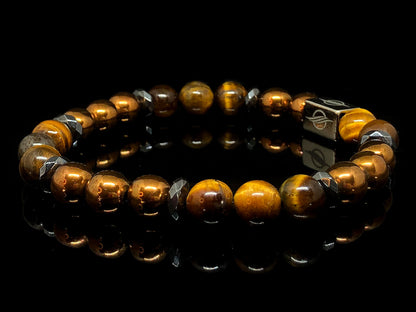 The Confident - Tiger Eye and Hematite Men’s Bracelet