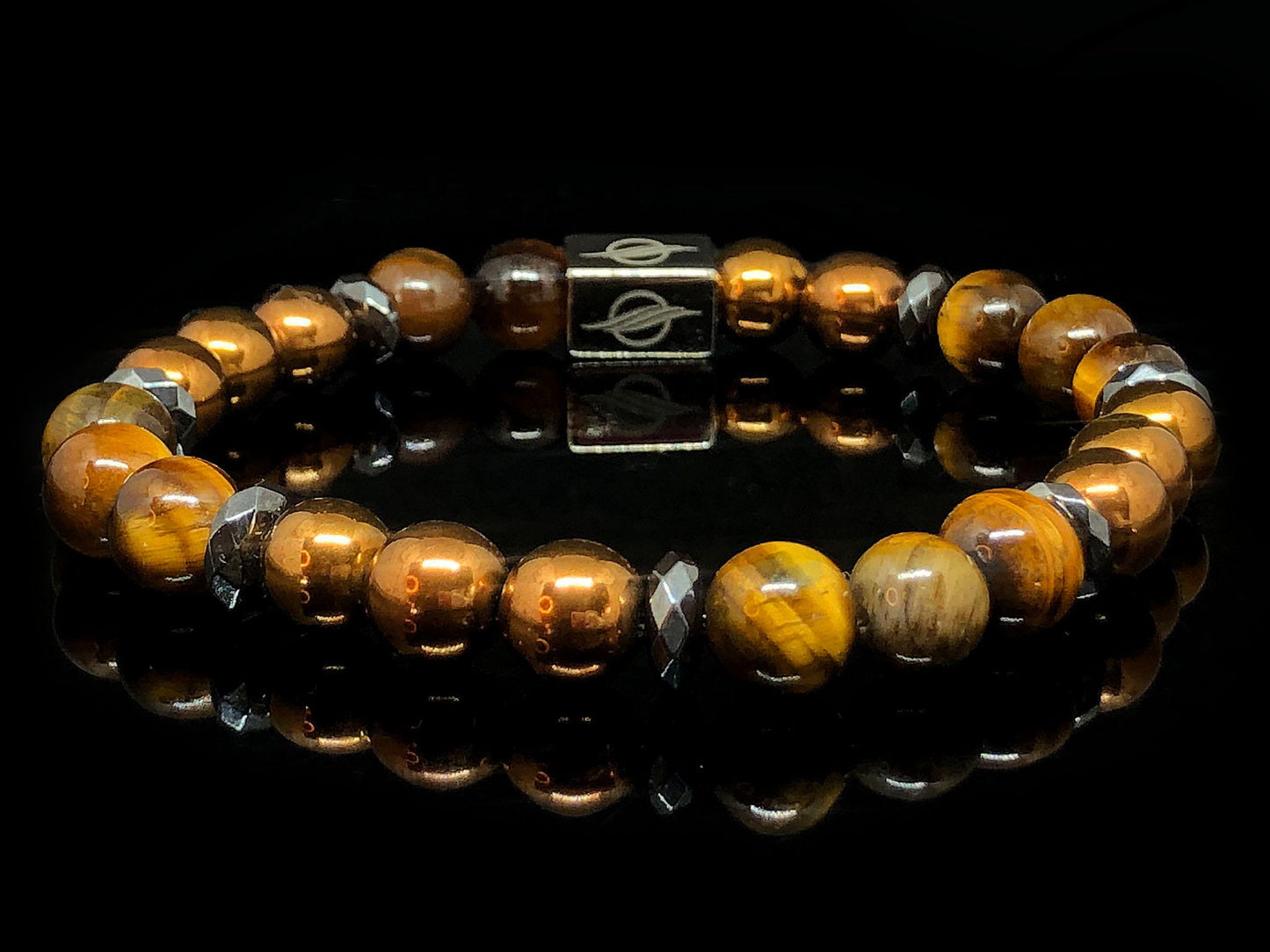 The Confident - Tiger Eye and Hematite Men’s Bracelet