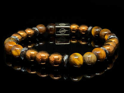 The Confident - Tiger Eye and Hematite Men’s Bracelet