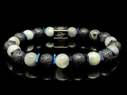 The Dignified - Lava Stone and Eagle Eye Men’s Bracelet