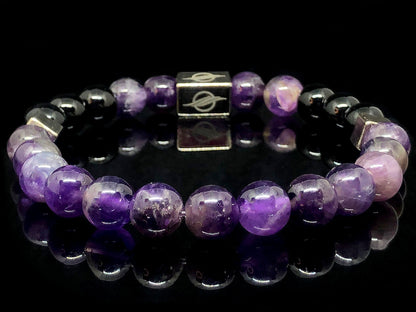 The Majestic - Amethyst and Black Onyx Men’s Bracelet