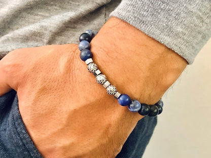 The Blue Luxe - Sodalite Men’s Bracelet