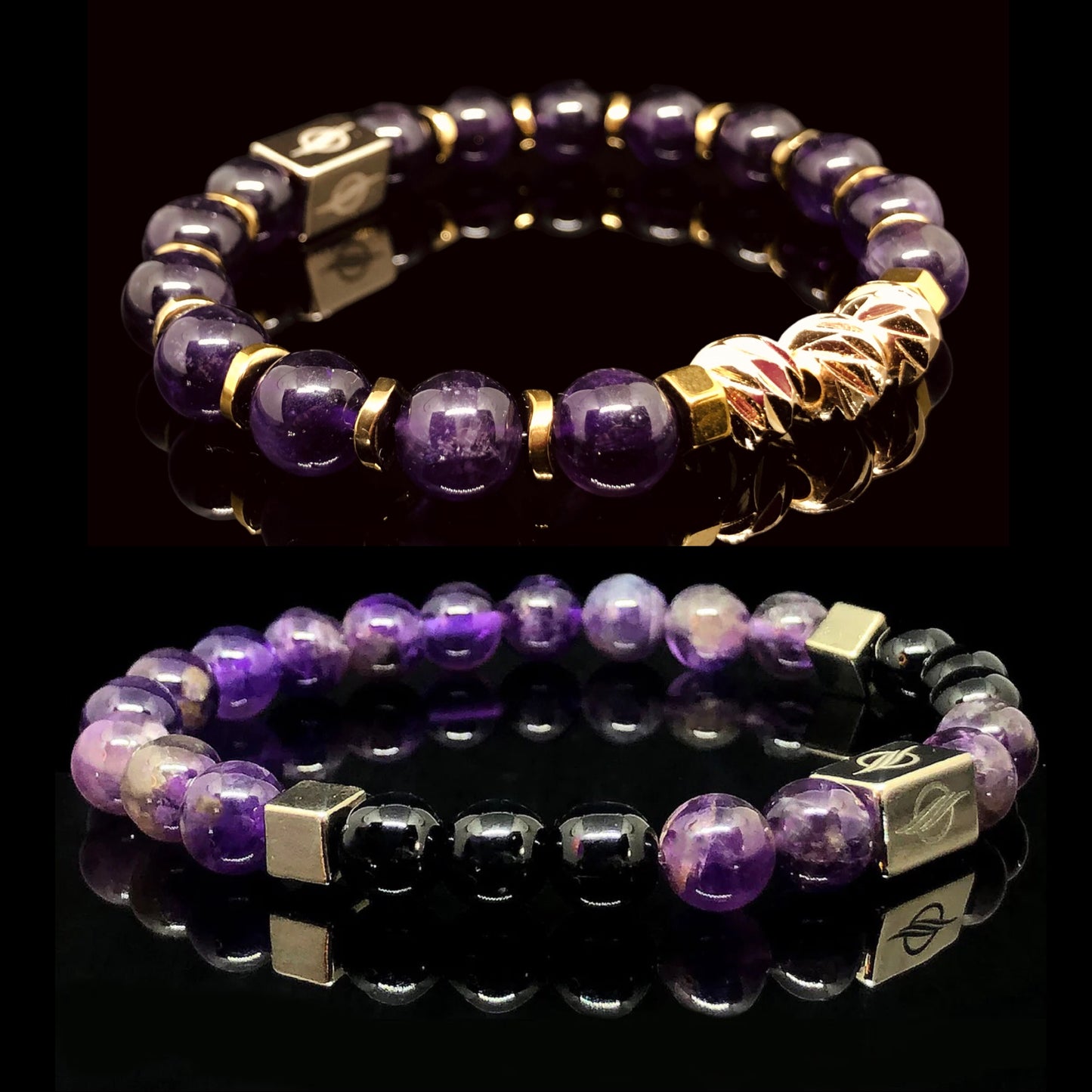 The Amethyst Harmony Couple Bracelet