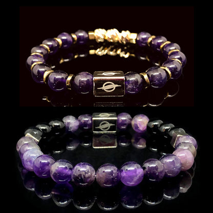 The Amethyst Harmony Couple Bracelet