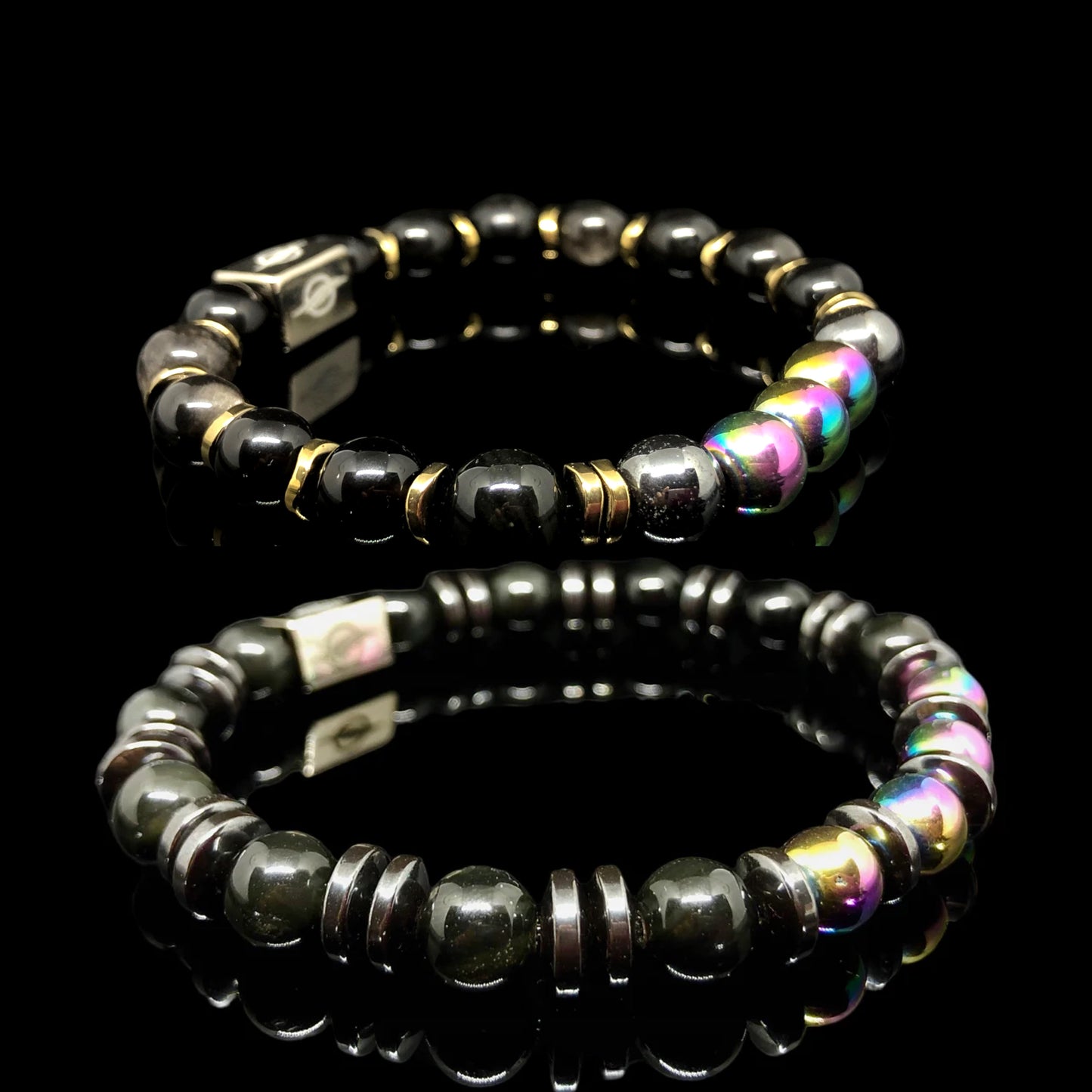 The Midnight Obsidian Couple Bracelets