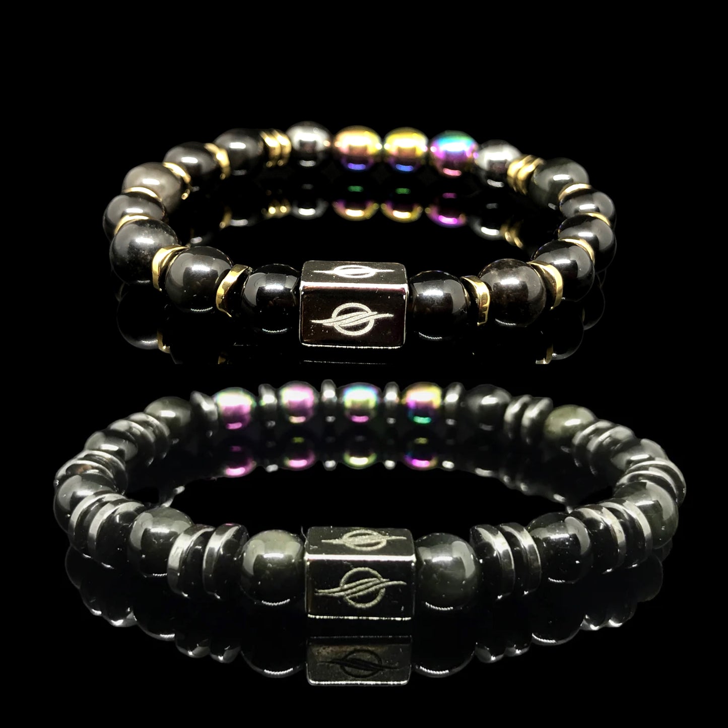 The Midnight Obsidian Couple Bracelets