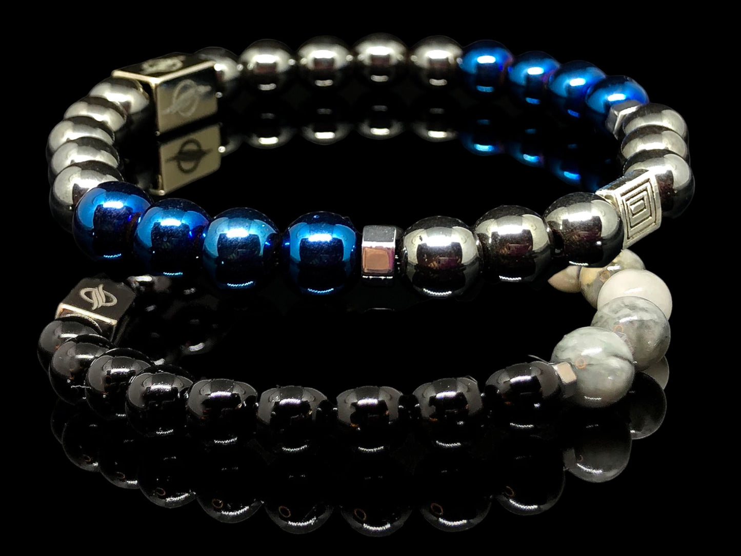 THE LUCAS - Eagle Eye, Black Onyx and Hematite Set Men’s Bracelet