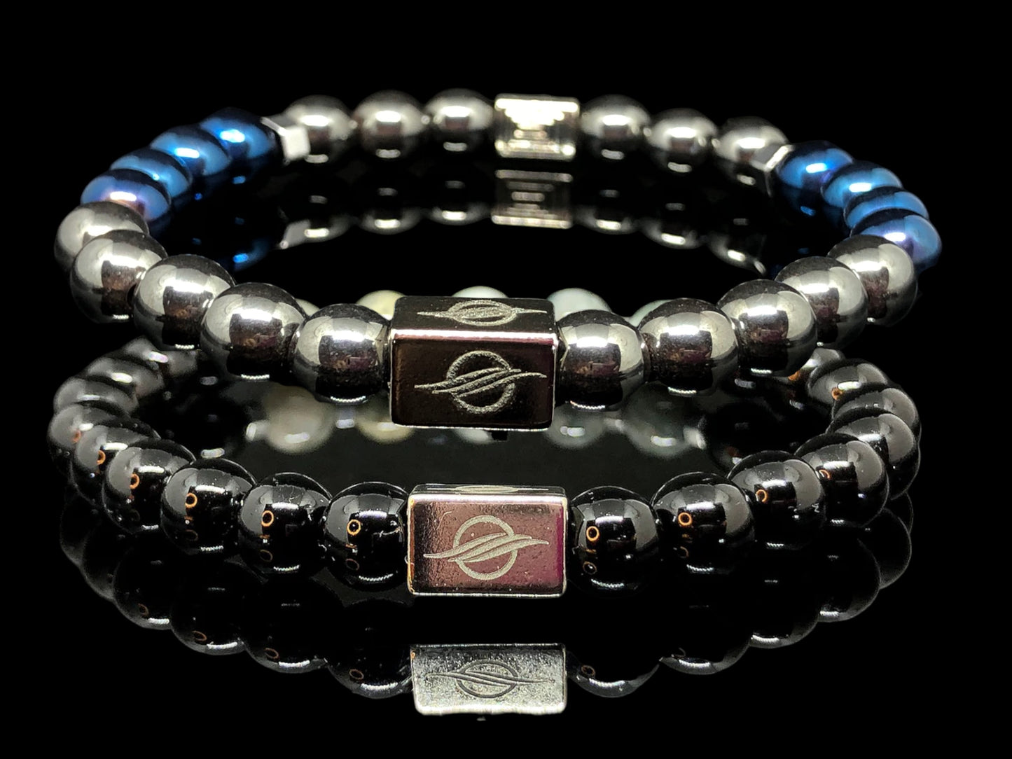 THE LUCAS - Eagle Eye, Black Onyx and Hematite Set Men’s Bracelet