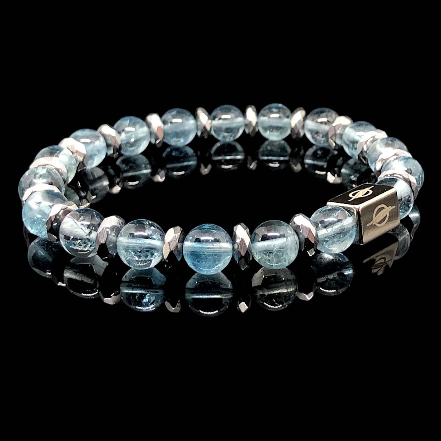 The ATLANTIS - Blue Topaz Men's Beaded Bracelet