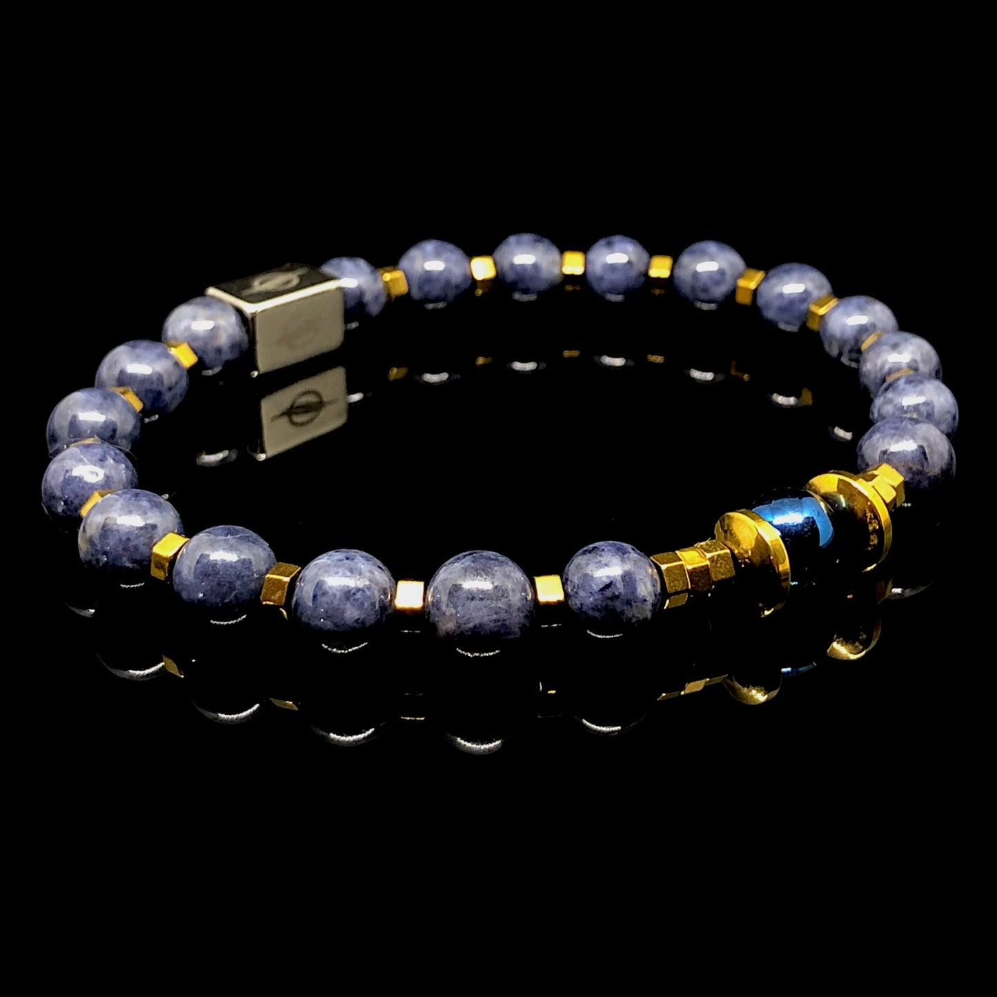 The NORTH - Blue Sapphire Men's Beaded Bracelet