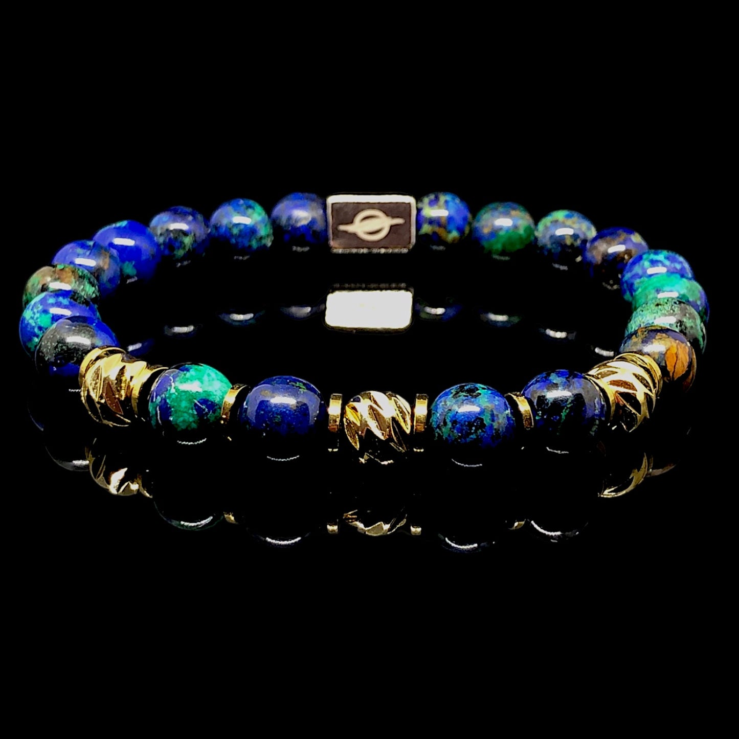 The AURORA - Azurite Men's Beaded Bracelet