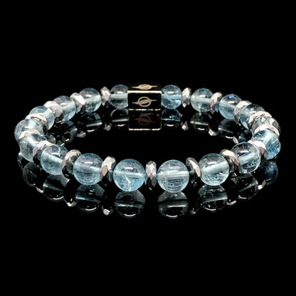 The ATLANTIS - Blue Topaz Men's Beaded Bracelet