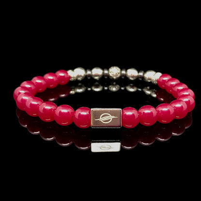 The KING - 5A Ruby with 925 Sterling Silver Men's Bracelet