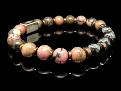 The Astral - Rhodonite and Hematite Men’s Bracelet