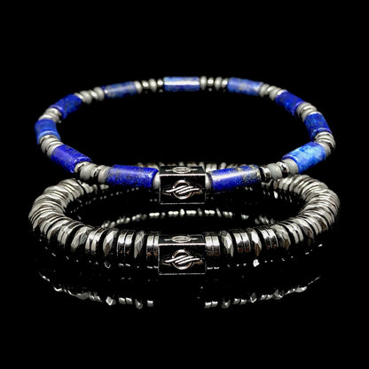 The Dynasty - Erkekler için Lapis Lazuli ve Hematit Bileklik