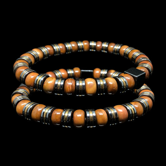 The Legend - Erkekler için Kırmızı Jasper ve Hematit Bileklik